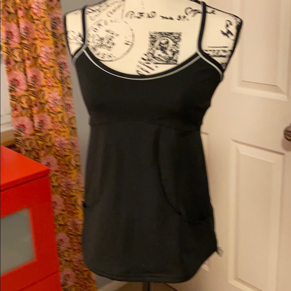 Athletic tank with built in Bra and Back cutouts